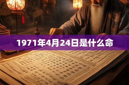 1971年4月24日是什么命