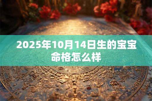 2025年10月14日生的宝宝命格怎么样