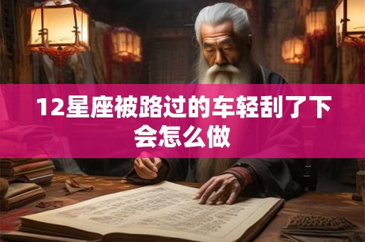 12星座被路过的车轻刮了下会怎么做