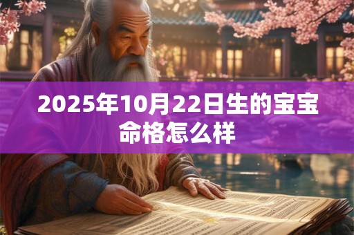 2025年10月22日生的宝宝命格怎么样