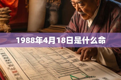 1988年4月18日是什么命