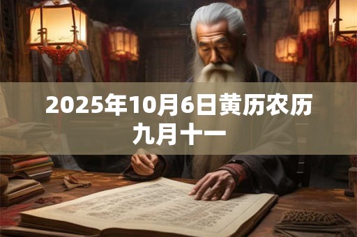2025年10月6日黄历农历九月十一