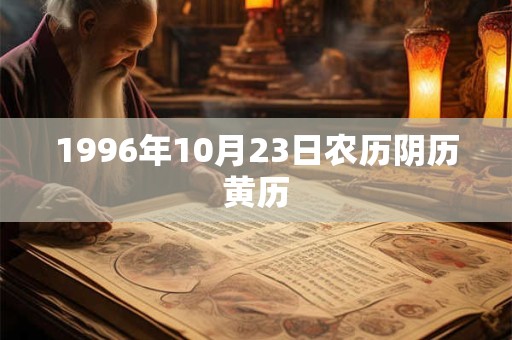 1996年10月23日农历阴历黄历