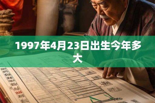 1997年4月23日出生今年多大