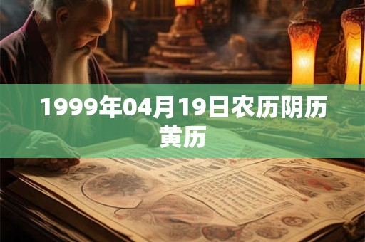 1999年04月19日农历阴历黄历