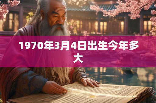 1970年3月4日出生今年多大