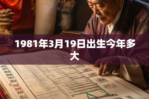 1981年3月19日出生今年多大