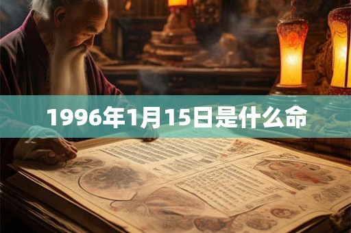 1996年1月15日是什么命
