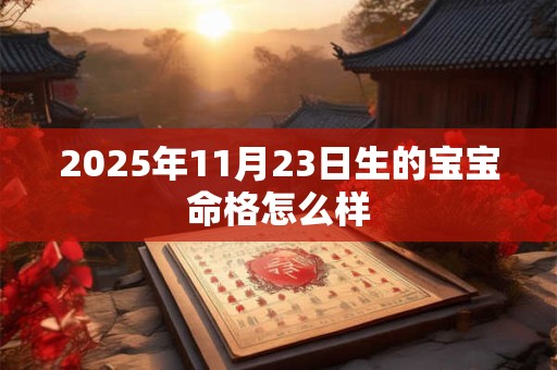 2025年11月23日生的宝宝命格怎么样