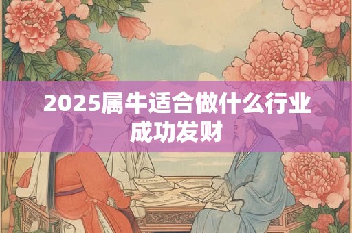 2025属牛适合做什么行业成功发财