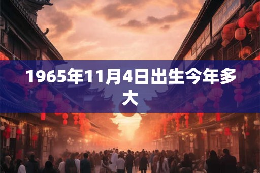 1965年11月4日出生今年多大