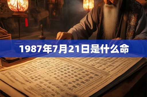 1987年7月21日是什么命