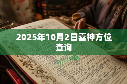 2025年10月2日喜神方位查询