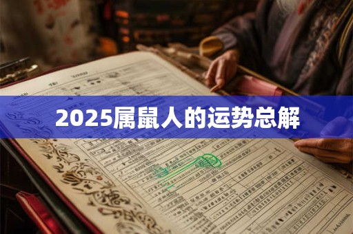 2025属鼠人的运势总解