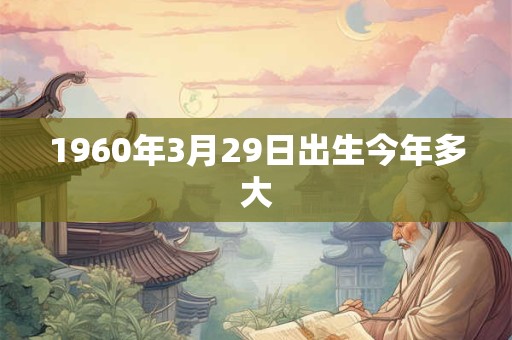 1960年3月29日出生今年多大