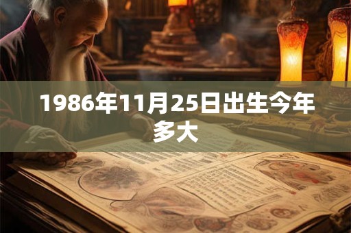 1986年11月25日出生今年多大