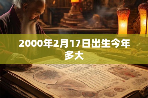 2000年2月17日出生今年多大