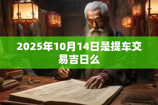 2025年10月14日是提车交易吉日么