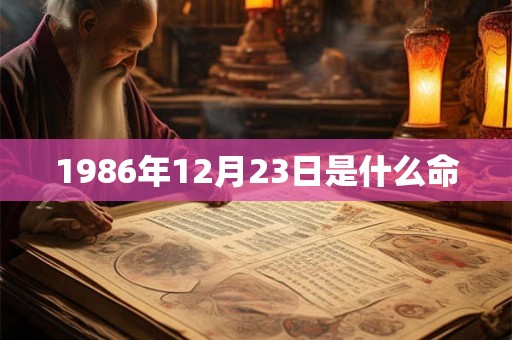 1986年12月23日是什么命