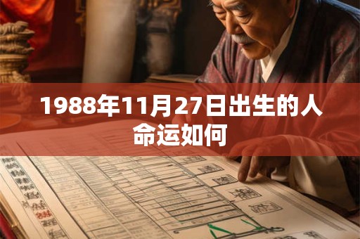 1988年11月27日出生的人命运如何