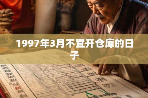 1997年3月不宜开仓库的日子