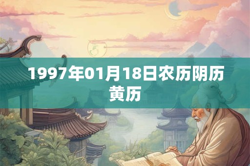 1997年01月18日农历阴历黄历