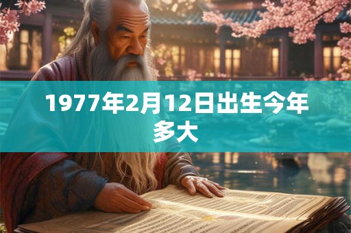1977年2月12日出生今年多大