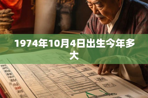 1974年10月4日出生今年多大
