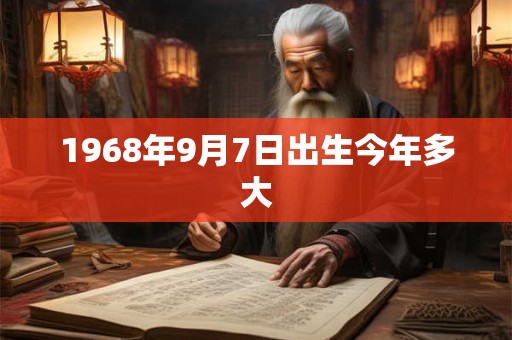 1968年9月7日出生今年多大