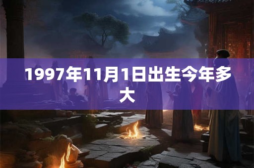 1997年11月1日出生今年多大