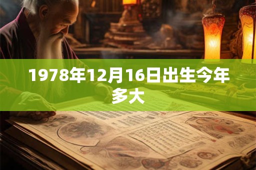 1978年12月16日出生今年多大