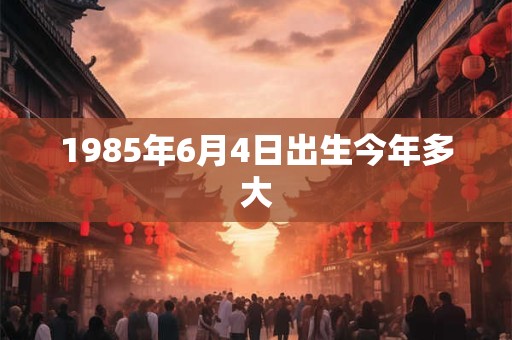 1985年6月4日出生今年多大