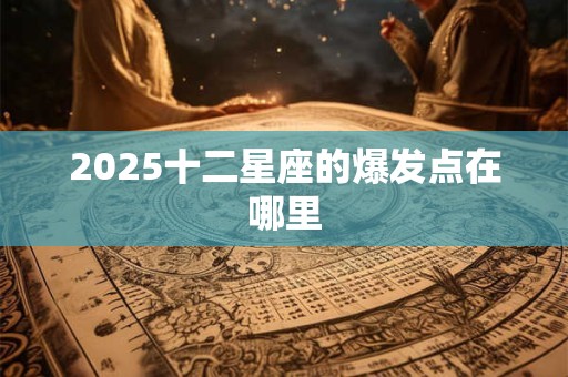2025十二星座的爆发点在哪里