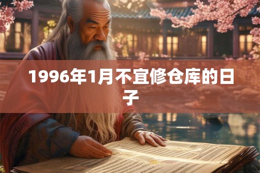 1996年1月不宜修仓库的日子