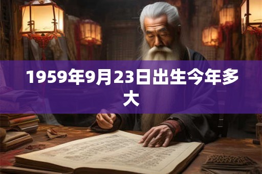 1959年9月23日出生今年多大