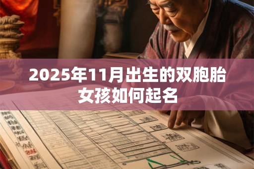 2025年11月出生的双胞胎女孩如何起名