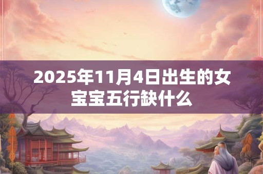 2025年11月4日出生的女宝宝五行缺什么