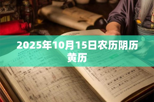 2025年10月15日农历阴历黄历