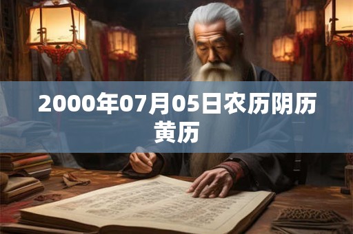 2000年07月05日农历阴历黄历