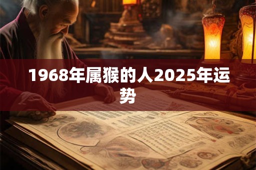 1968年属猴的人2025年运势