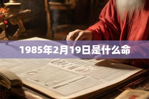 1985年2月19日是什么命