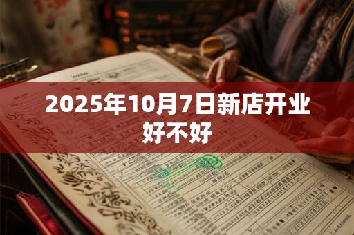 2025年10月7日新店开业好不好