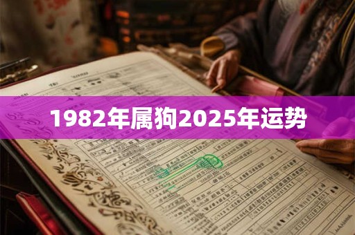 1982年属狗2025年运势