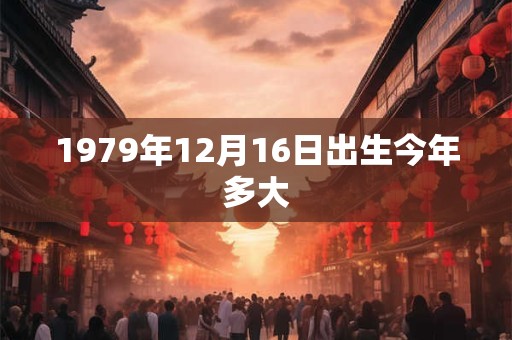 1979年12月16日出生今年多大