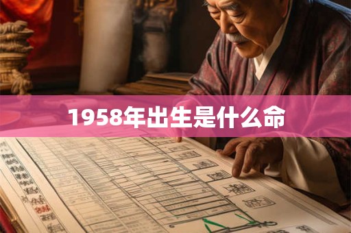 1958年出生是什么命