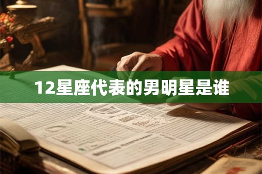 12星座代表的男明星是谁