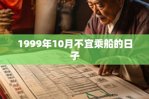 1999年10月不宜乘船的日子