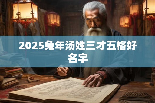 2025兔年汤姓三才五格好名字