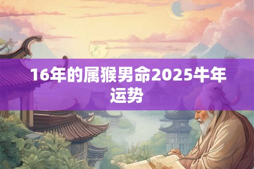 16年的属猴男命2025牛年运势