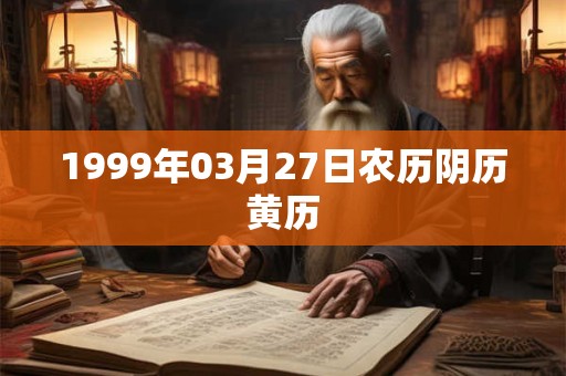 1999年03月27日农历阴历黄历
